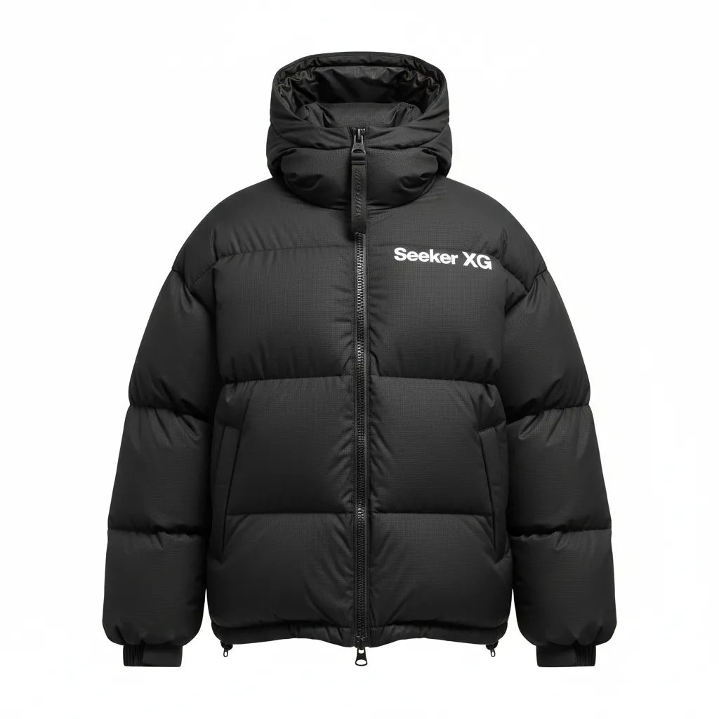 SEEKER XG Oversized Puffer Jacket – Premium Streetwear Winter Coat | Luxury Unisex Warm Outerwear for Men & Women