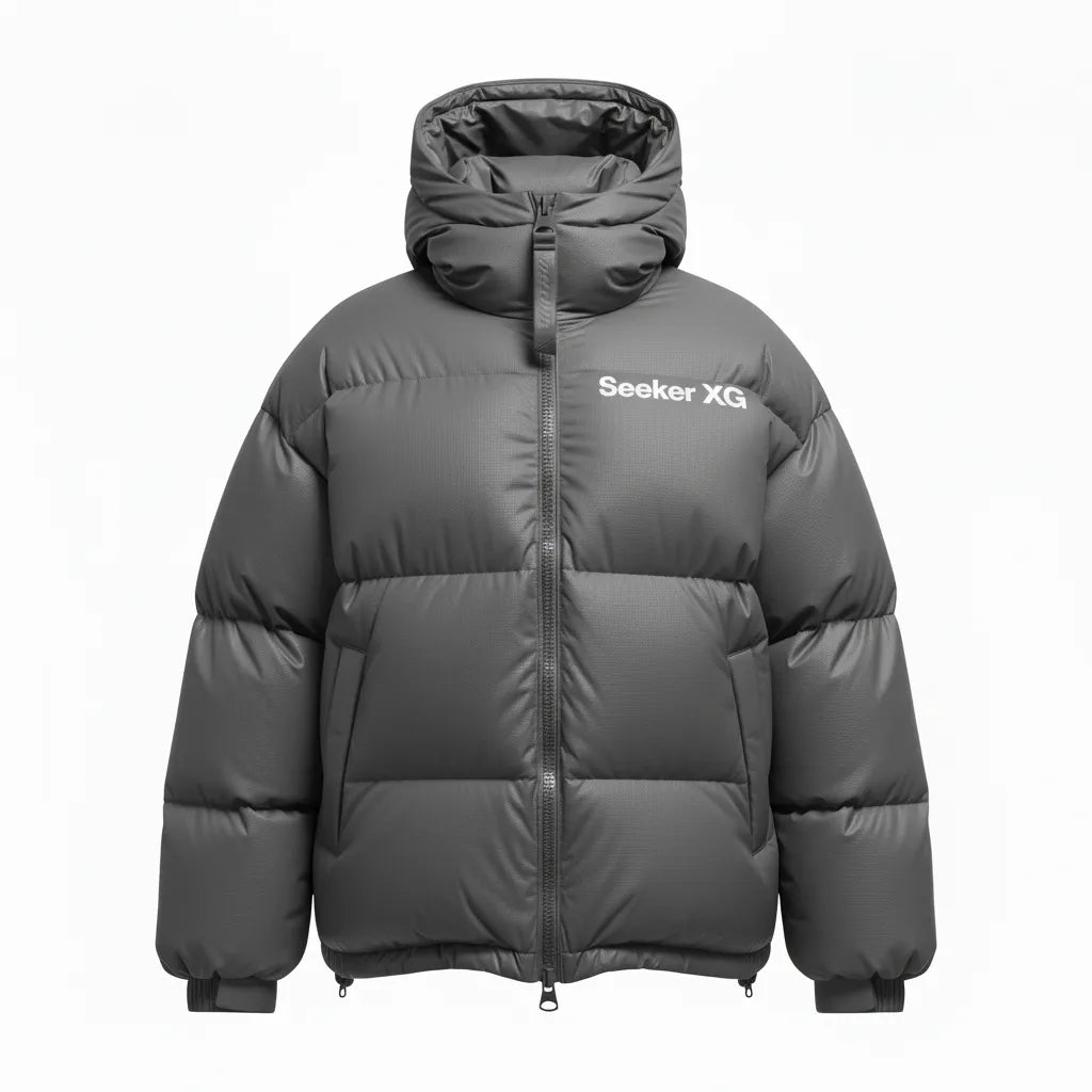 SEEKER XG Oversized Puffer Jacket – Premium Streetwear Winter Coat | Luxury Unisex Warm Outerwear for Men & Women