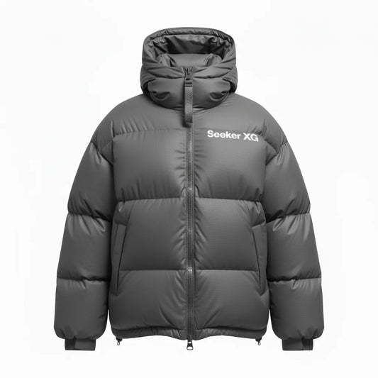 SEEKER XG Oversized Puffer Jacket – Premium Streetwear Winter Coat | Luxury Unisex Warm Outerwear for Men & Women
