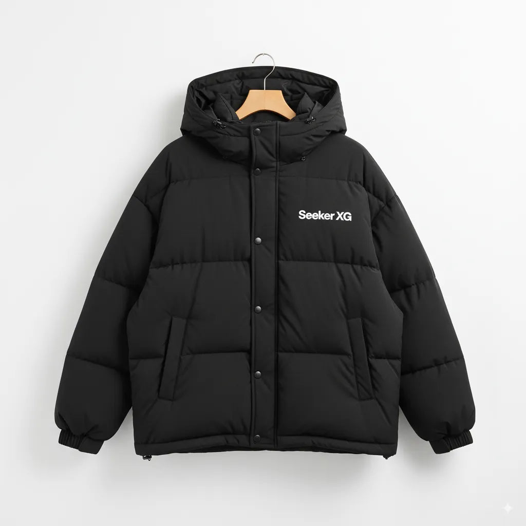 SEEKER XG Premium Oversized Puffer Jacket – Luxury Winter Streetwear Coat for Men & Women