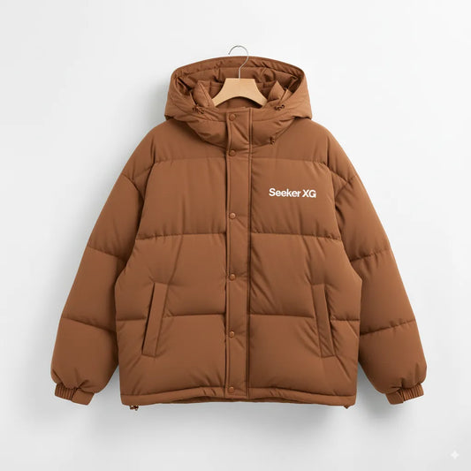 SEEKER XG Premium Oversized Puffer Jacket – Luxury Winter Streetwear Coat for Men & Women